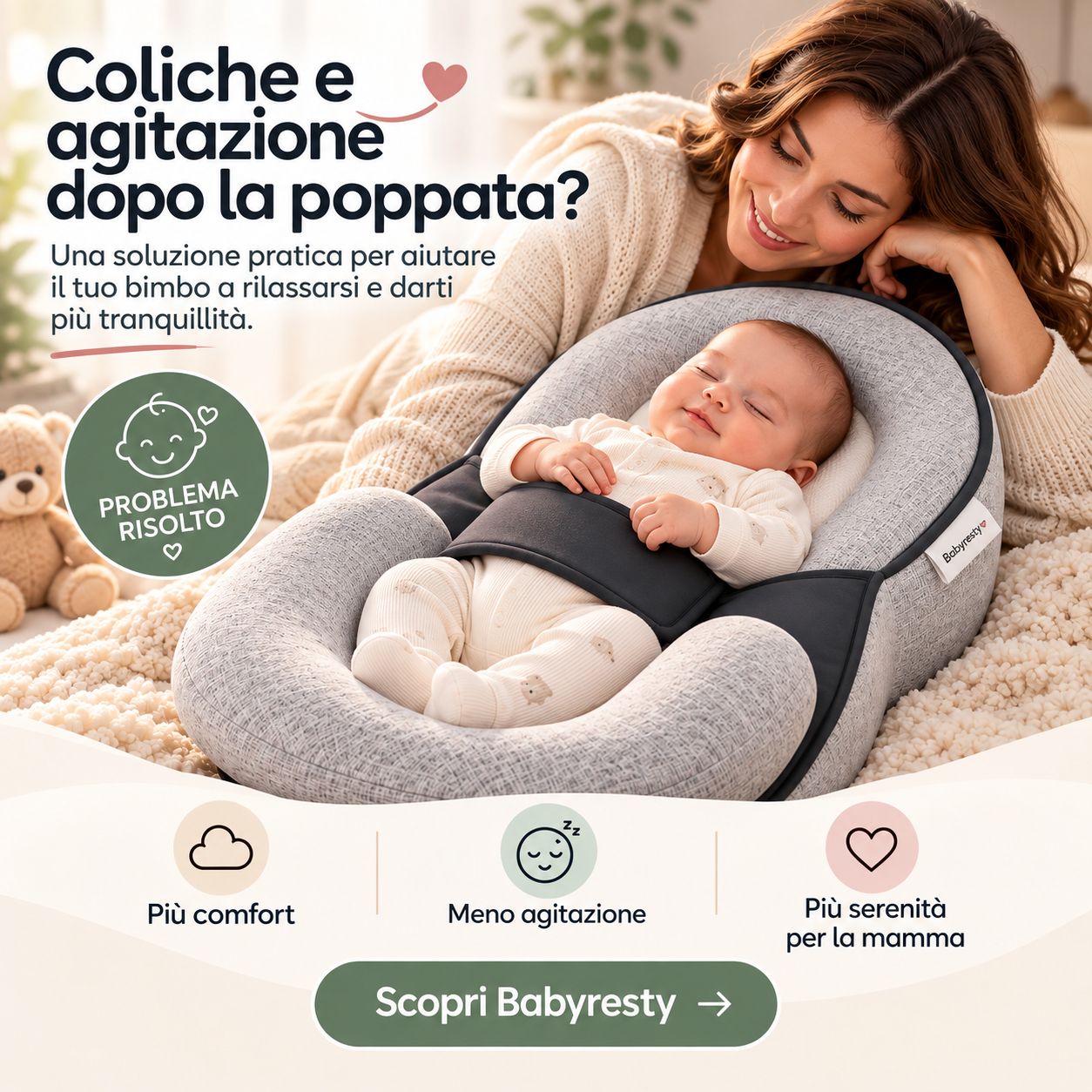 Cuscino Post-Poppata antireflusso