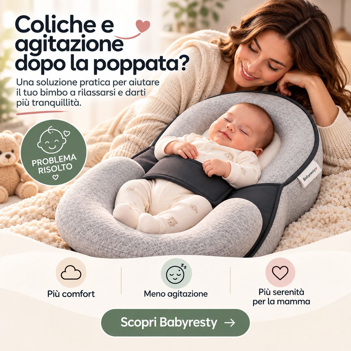 Cuscino Post-Poppata antireflusso